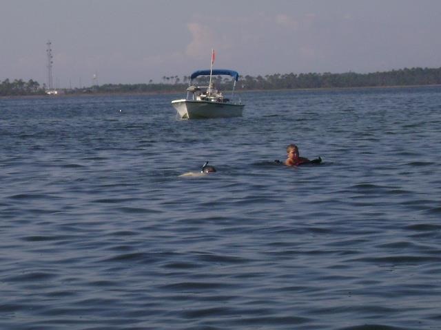 Snorkeling and scalloping in St. Joe Bay.