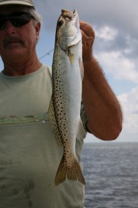 Captain Mark Holding a Speckled Trout